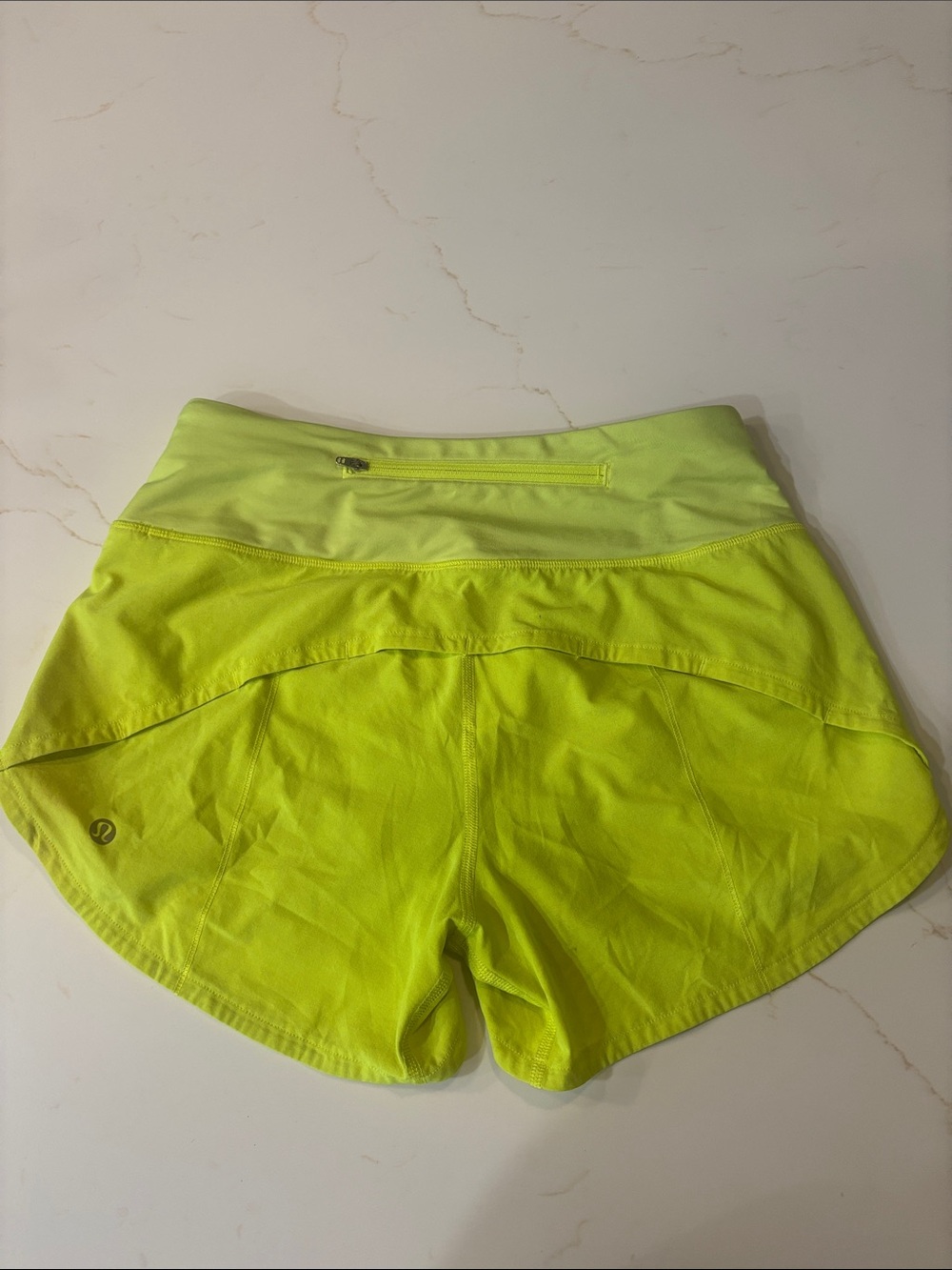 lululemon athletica Neon Yellow Athletic Shorts Speed ups